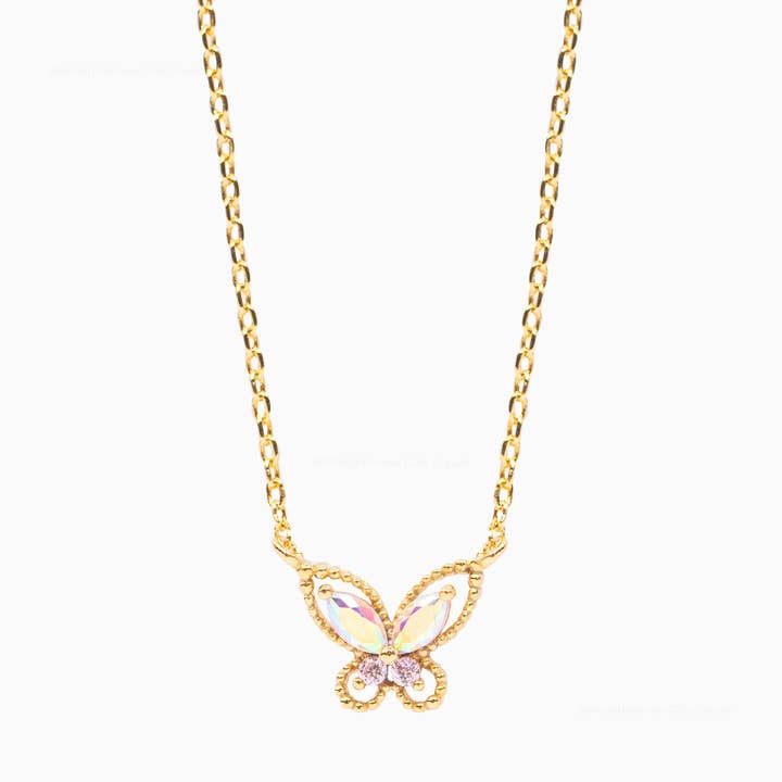 Girls Crew Float Like A Butterfly Necklace
