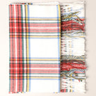 Fashion City Cashmere Feel Plaid Pattern Scarf - Fringe - Red/White