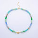 Aim Eternal 18K Gold Filled Colorful Candy Gemstone Rondelle Bead Chain Necklace 17.5 Inch with Extender by Aim Eternal