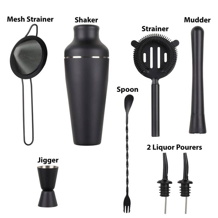 Lemonsoda 9-Piece Cocktail Shaker Bartender Kit by Lemonsoda