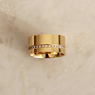 Maive CZ Detail Cigar Band Ring