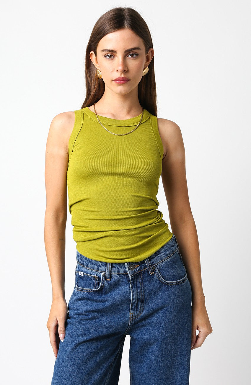 GOLDEN Mina Tank Top Martini Olive