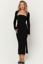PROJECT SOCIAL T Allora Strapless Rib Dress Combo Black