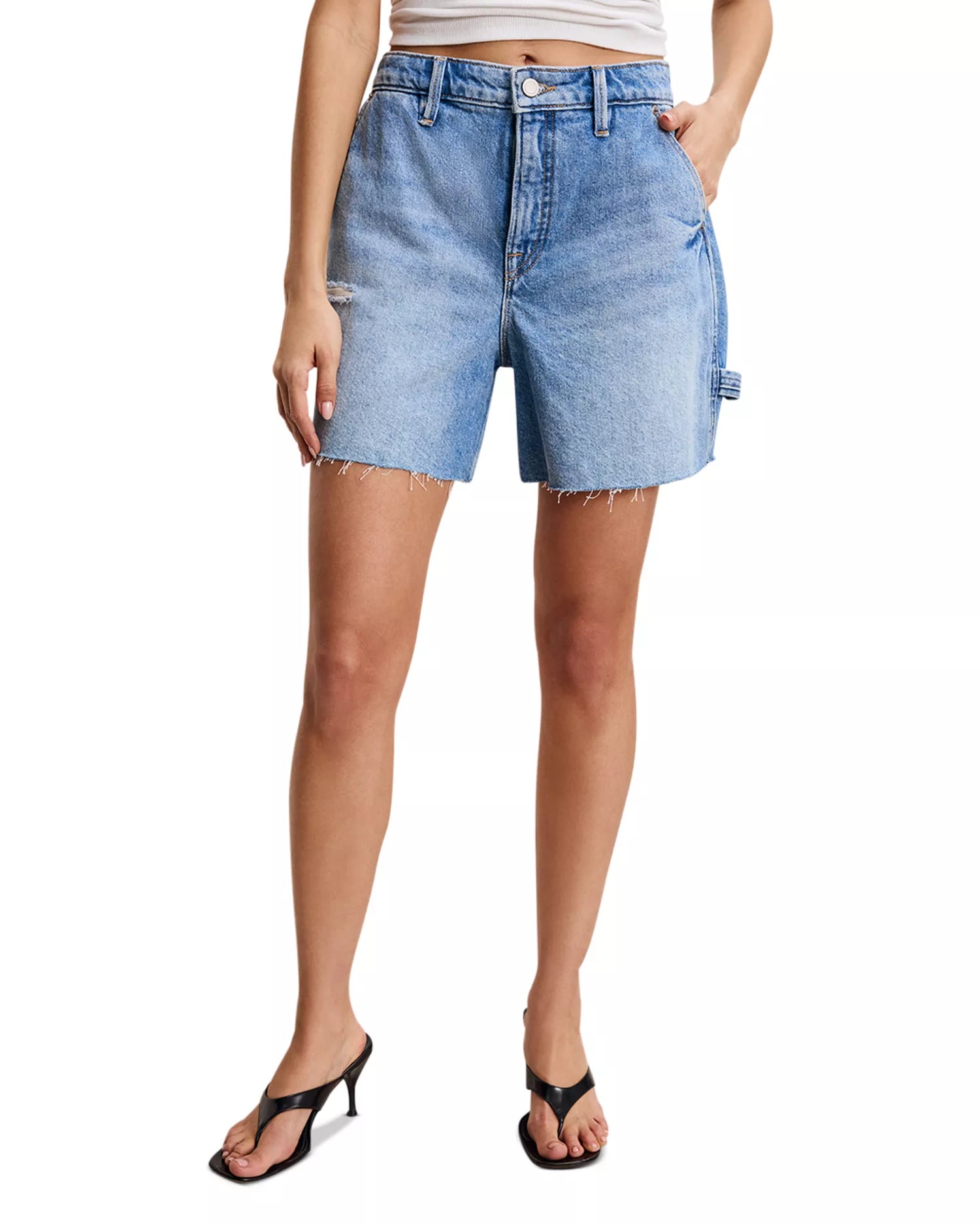 Good American Carpenter Long Shorts