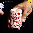 Lemonsoda Tiki Blossom Ceramic Shot Glasses (3oz) Set of 4 by Lemonsoda