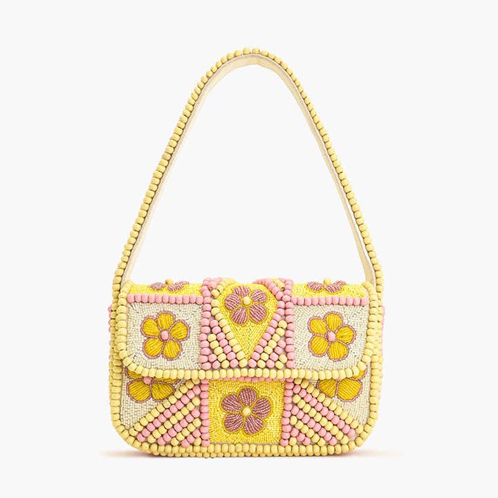 America & Beyond Butter Blossom Beaded Bag