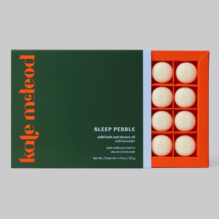 Kate McLeod Sleep Pebble | Deep Moisturizing Solid Bath & Shower Oil - Tray of 20
