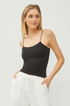 GOLDEN Tabby Solid Double Lined Tank Black