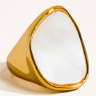 Flanerie by MAIQ Calypso 18k Gold Natural Shell Statement Ring by Flanerie by MAIQ