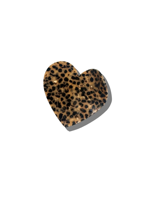 Solar Eclipse Handmade Heart Acetate Claw Hair Clip by Solar Eclipse
