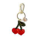 Solar Eclipse Hand-Painted Cherry Hearts Bag Charm + Keychain by Solar Eclipse