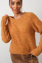 GOLDEN Leslie Boucle Knit Sweater Khaki