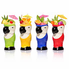 Lemonsoda Ceramic Hawaiian Multi Color Parrot Tiki Glasses (15oz) by Lemonsoda
