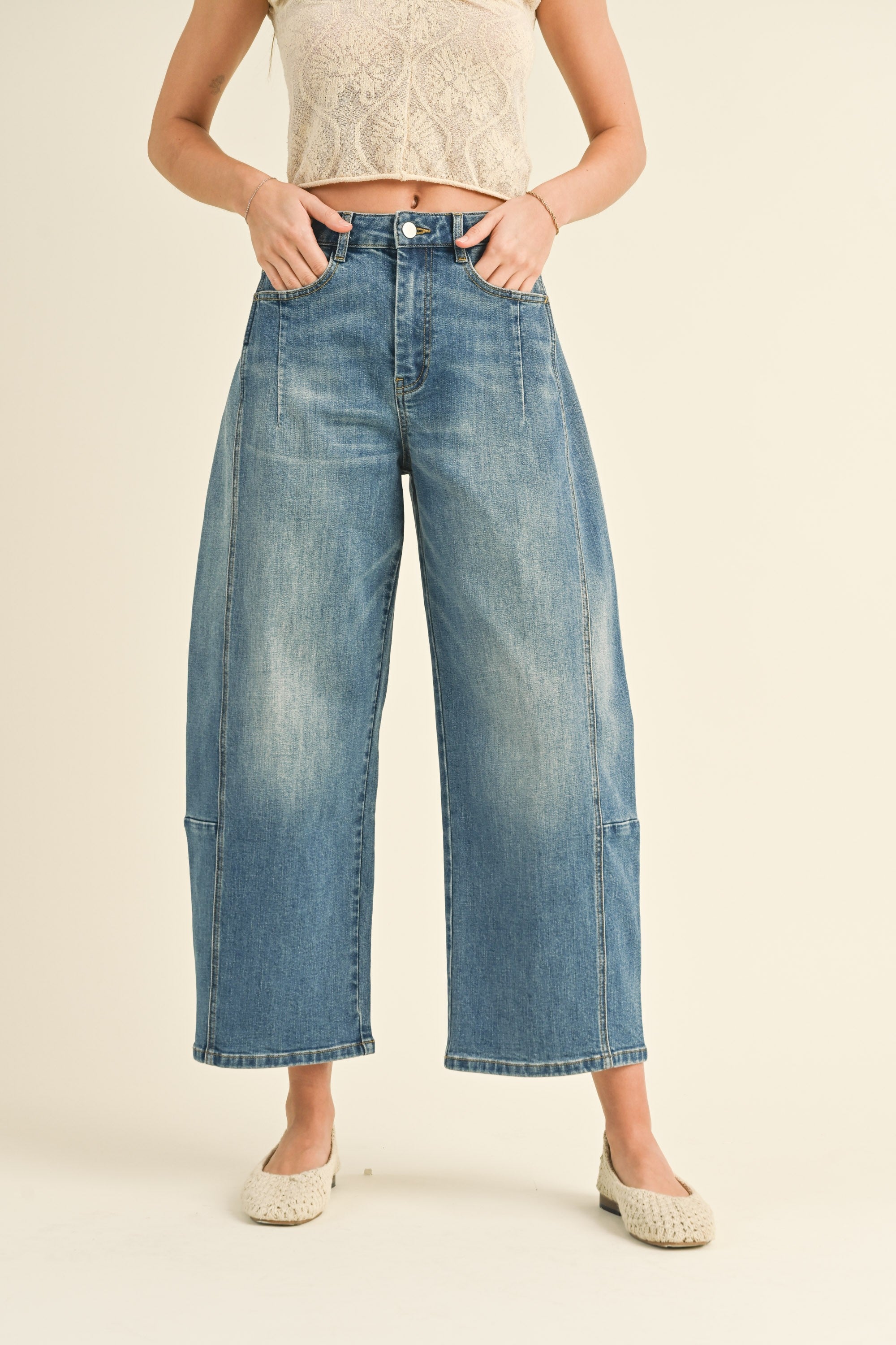 GOLDEN Loose Fit Denim Pants