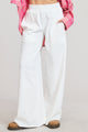 GOLDEN Vanessa Wide Leg Cotton Jogger Sweatpants Ivory