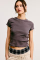 SJG Sara Solid Tee Charcoal