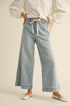 GOLDEN Sharmaine Washed Denim w/ Tie Front