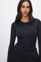 Good American The Sculpting Modern Long Sleeve Bodysuit
