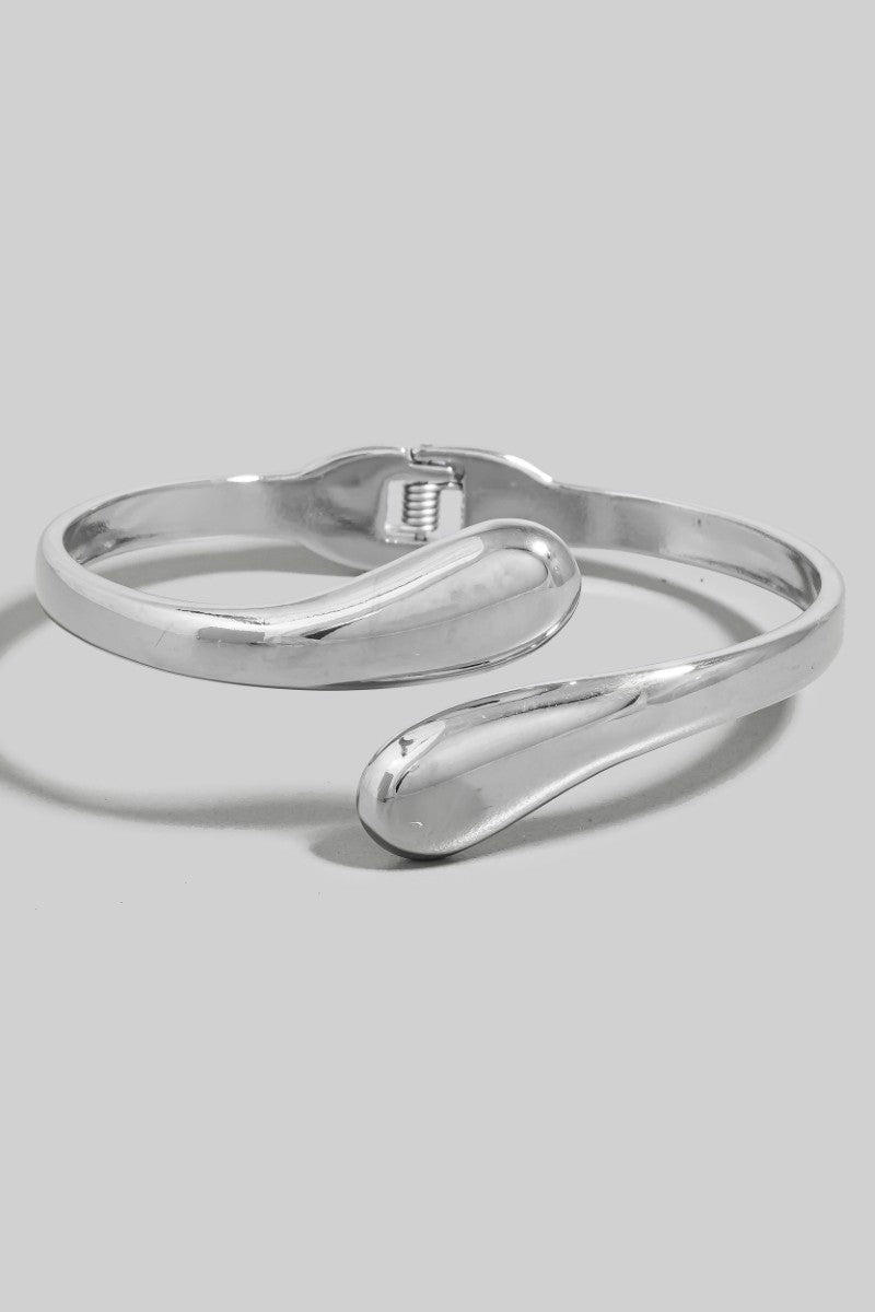GOLDEN Wanda Stainless Steel Double Tear Hinge Bangle Bracelet
