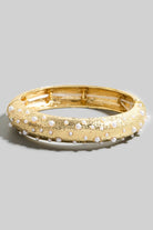 GOLDEN Vallie Textured Pearl Pave Stretch Bracelet