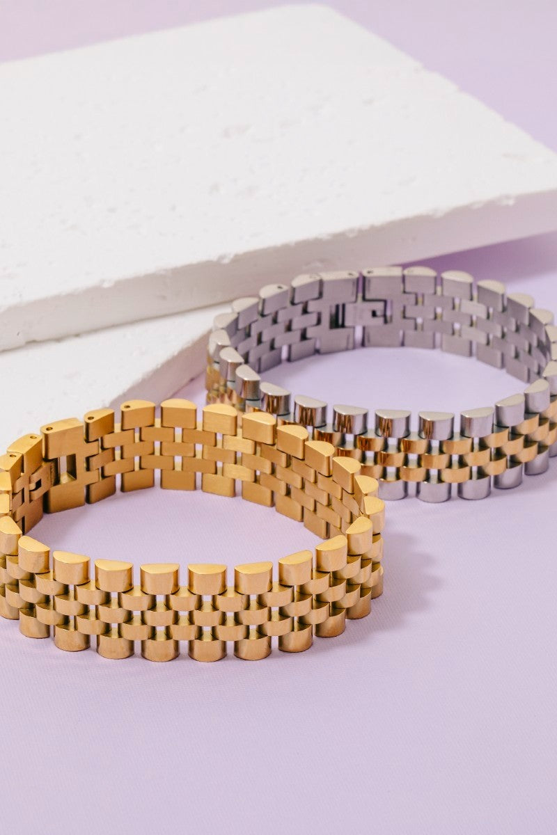 GOLDEN Lunette Stainless Steel Watch Chain Bracelet