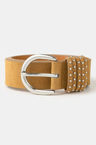 GOLDEN Orianne Soft Microfiber Design Belt Silver Brown