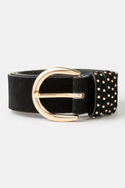 GOLDEN Orianne Soft Microfiber Design Belt Gold Black