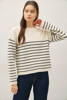 Golden Sachi Striped Sweater Top - Natural