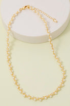GOLDEN Intricate Woven Pearl Beaded Necklace