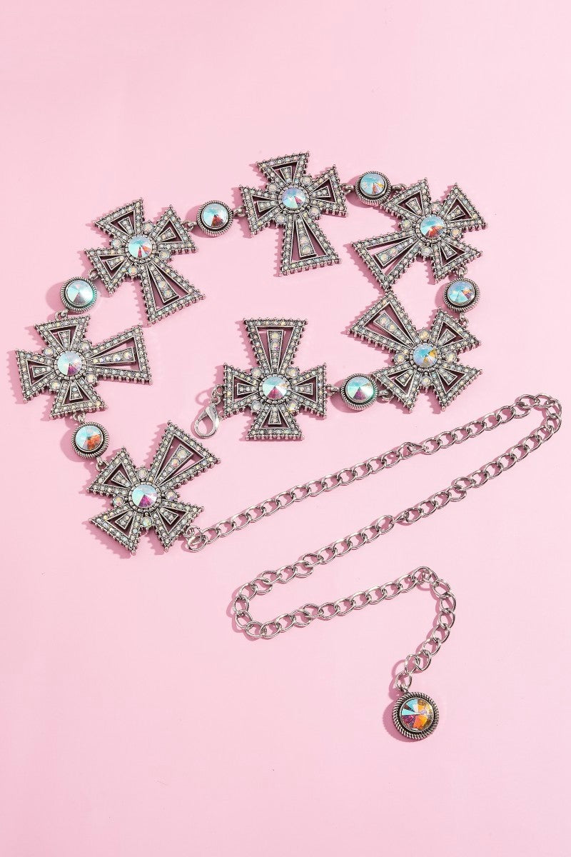 YAZ. Ornate Metal Cross Belt
