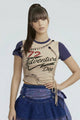 YAZ. Shayne Varsity Renegade Lace-up Graphic Tee