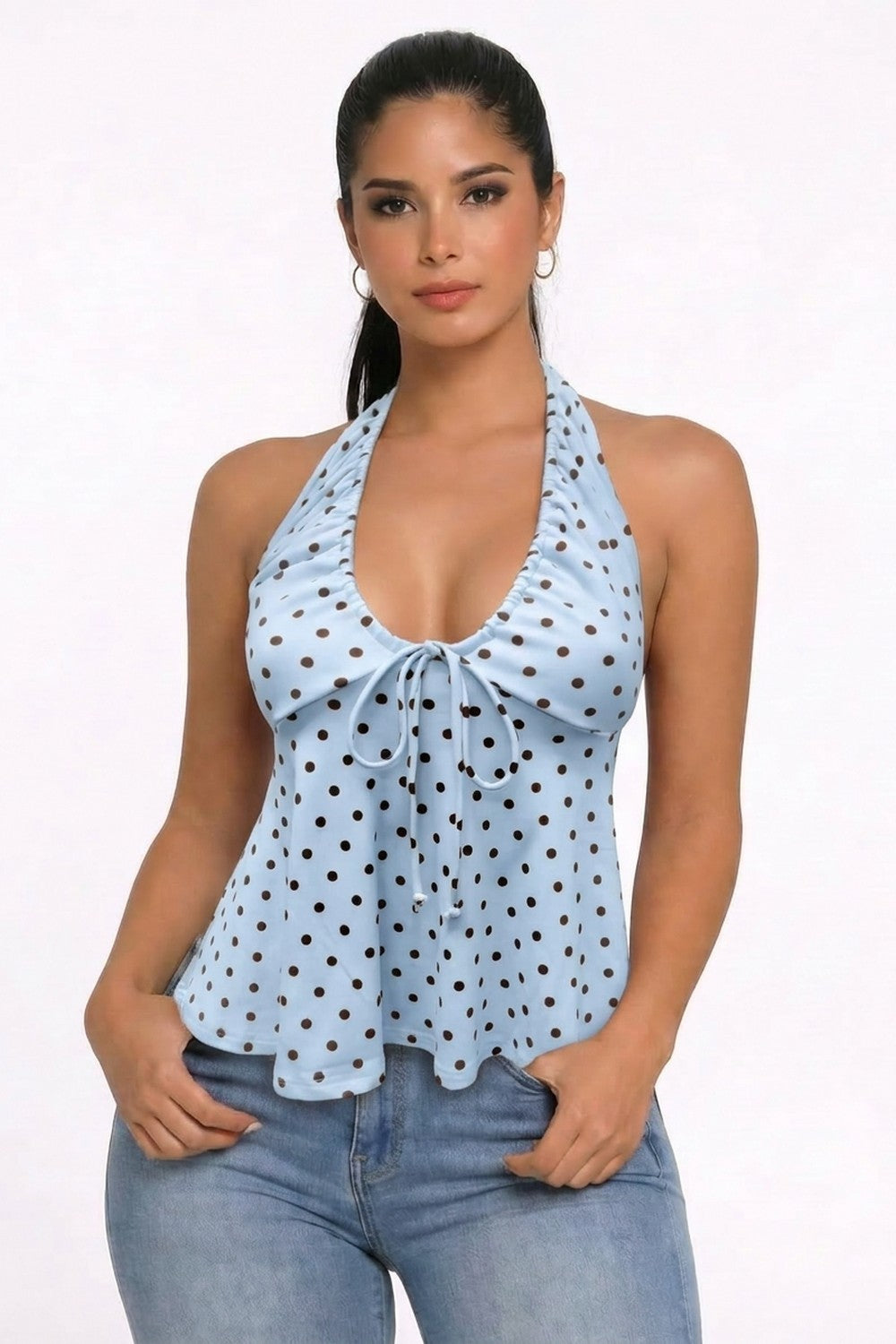 GOLDEN Faraday Polka Dot Halter Top