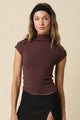 GOLDEN Mila Stripe Mock Neck Top by GOLDEN
