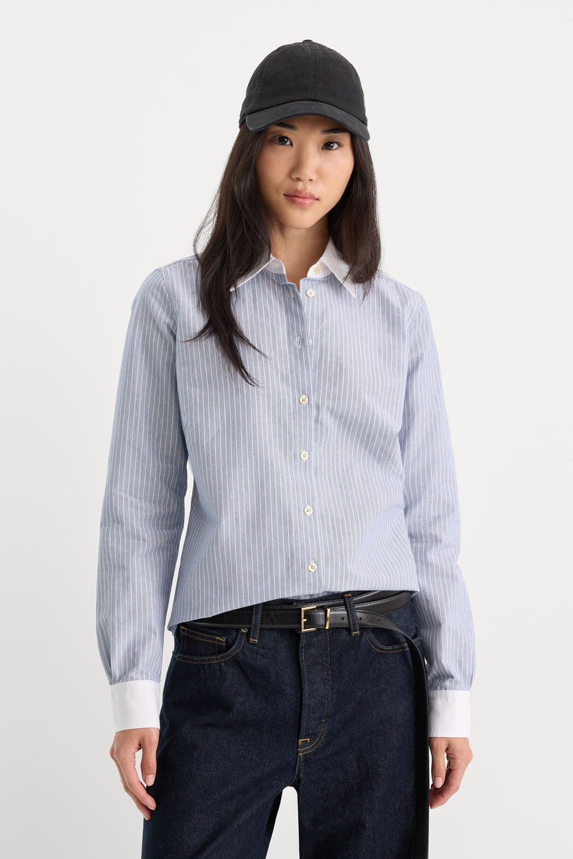 Good American The Oxford Contrast Shirt
