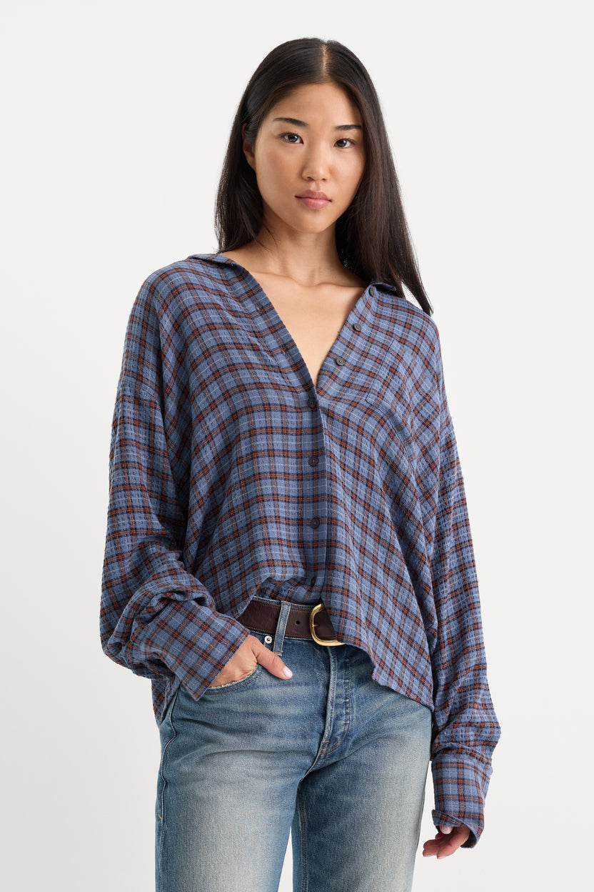 Good American The Crinkle Easy Shirt