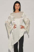 YAZ. Annie Satin Asymmetric Top