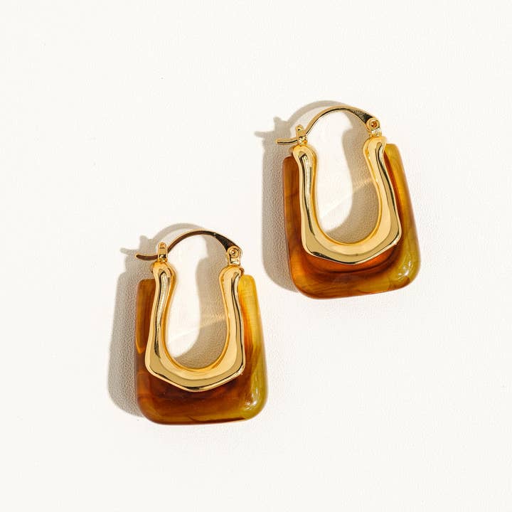 Flanerie by MAIQ Talia 18K Gold U-Shaped Boho Hoop Earring by Flanerie by MAIQ