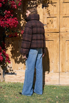 Moon River Plaid Puffer Jacket by Moon River