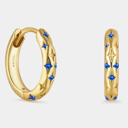 Perimade & Co Dainty Gold Star Huggie Hoop Earrings by Perimade & Co