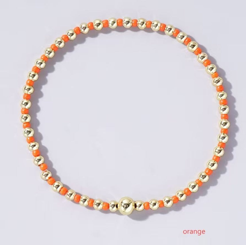 JOSSLYN by Wall to Wall Boho Colorful Ball Beaded Bracelet