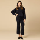 Softies Marshmallow Reverse Seam Bracelet Lounge Set Black