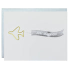 Chez Gagné Banner: Just Married Paper Clip Letterpress Greeting Card