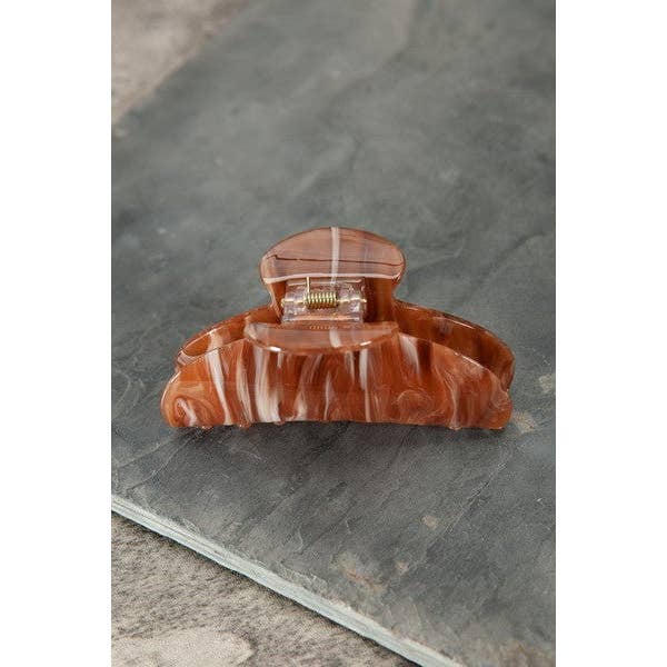 JOSSLYN by Wall to Wall Large Arch Hair Claw Clips Brown
