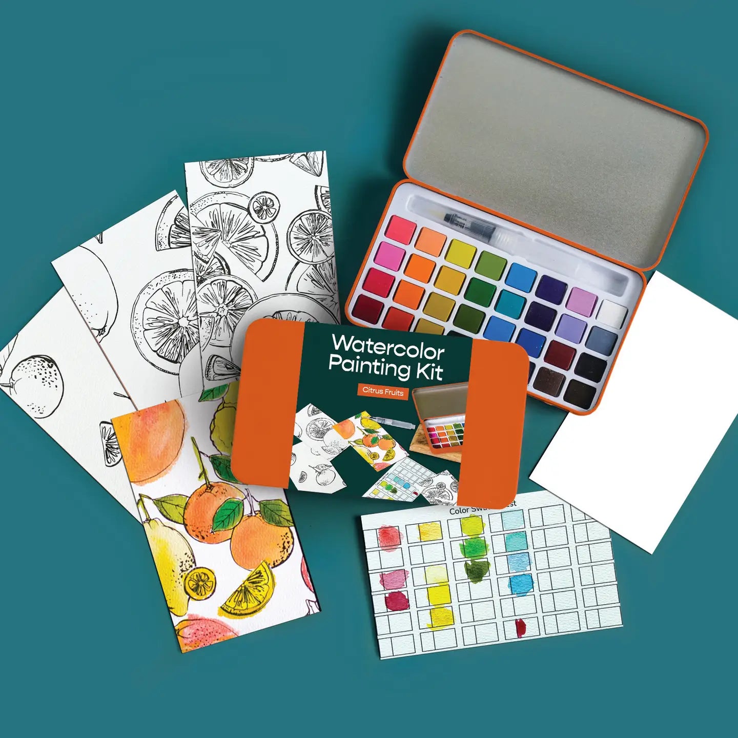 Cate Paper Co. Citrus Fruits Watercolor Painting Kit