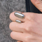 Flanerie by MAIQ Roxy Modern Silver Open Statement Ring by Flanerie by MAIQ