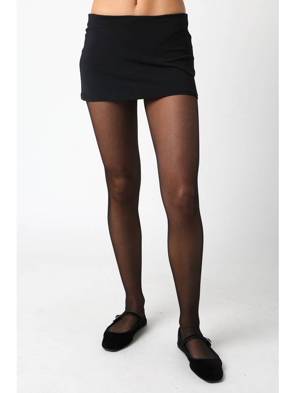 Olivaceous Bonnie Micro Mini Skirt - Black