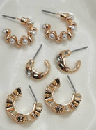 JOSSLYN by Wall to Wall Multi Classic Hoop Trio Earrings | 80E6916