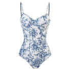 Hiddenbrand Underwired Floral Strappy One Piece Swimsuit Cover-Up Set