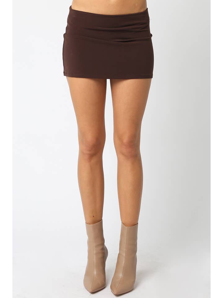 Olivaceous Bonnie Micro Mini Skirt
