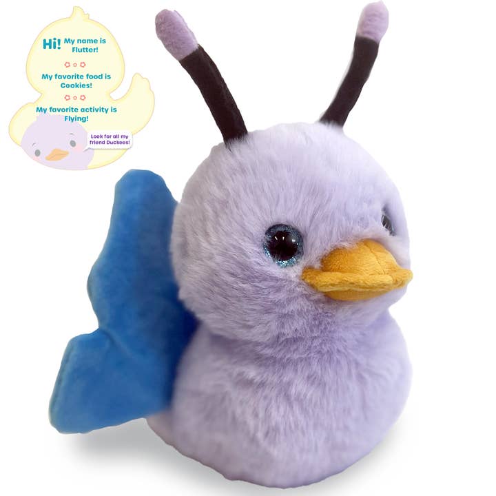 World's Softest Plush - 7" Flutter Plush Duckee Butterfly by Beverly Hills Teddy Bear Company